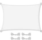 Schaduwdoek 3x4m Wit - Retour Deal - Rechthoekig - 40% Ko..., Tuin en Terras, Schaduwdoeken, Verzenden, Nieuw