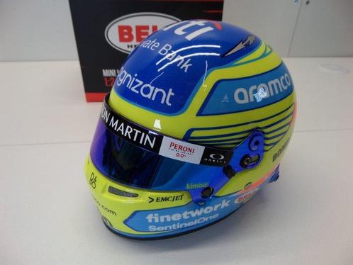 Aston Martin - Fernando Alonso - 2023 - Scale 1/2 helmet, Verzamelen, Automerken, Motoren en Formule 1
