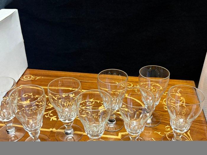 Val Saint Lambert, zeer zeldzame mooie antieke wijn glazen -, Antiquités & Art, Antiquités | Verre & Cristal