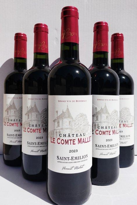 2023 Château Le Comte Mallet - Saint-Émilion - 12 Flessen, Verzamelen, Wijnen