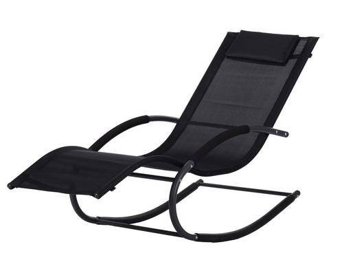 Schommelstoel tuin - zwart - 140x63x89 cm, Kinderen en Baby's, Speelgoed | Buiten | Speeltoestellen, Nieuw, Ophalen of Verzenden