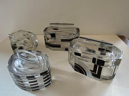 Sieradendoos (4) - Glas - Art deco juwelen potjes, Antiek en Kunst, Kunst | Designobjecten