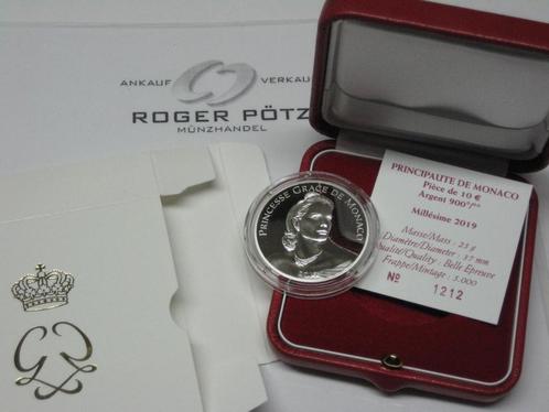 Monaco 10 Euro 2019 zilver Pp Gracia Patrizia Grace Kelly..., Postzegels en Munten, Munten | Europa | Euromunten, België, Verzenden