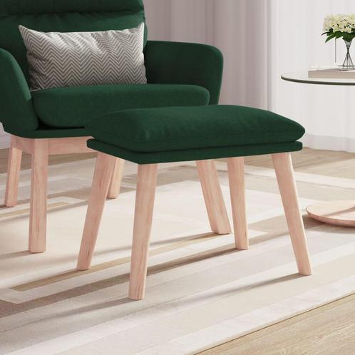 vidaXL Voetenbank 45x29,5x35 cm stof donkergroen, Huis en Inrichting, Zetels | Voetbanken en poefs, Nieuw, Verzenden