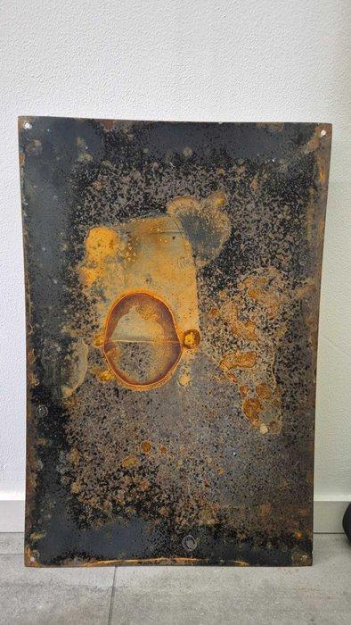 Emaille reclame bord Bauhaus - Reclamebord - Emaille, Antiek en Kunst, Antiek | Wandborden en Tegels