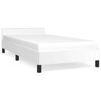 Bedframe 100x200 Wit Kunstleer | Tweede Kansje | OP = OP, Huis en Inrichting, Slaapkamer | Bedden, Overige materialen, 100 cm