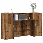 vidaXL Receptiebalie 180x50x103,5 cm bewerkt hout oud, Verzenden, Nieuw