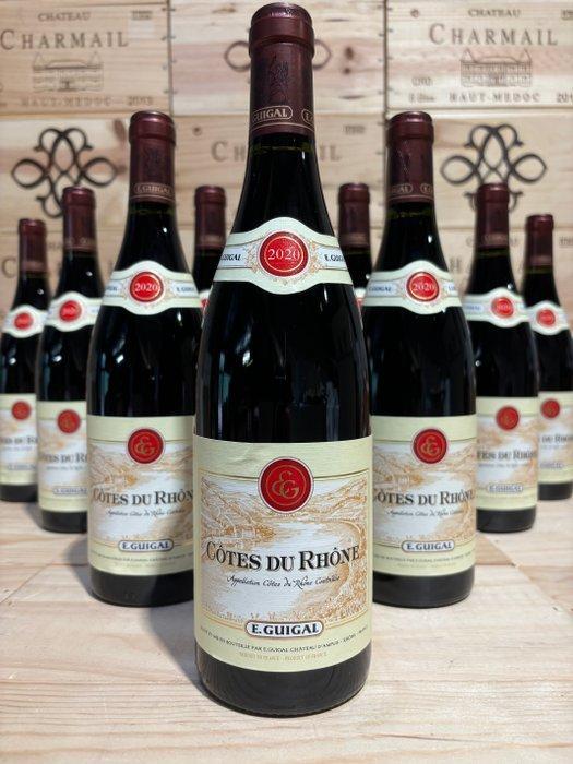 2020 E. Guigal - Côtes-du-rhône - 12 Flessen (0.75 liter), Verzamelen, Wijnen