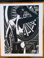 Frans Masereel (1889-1972) - Figuur in abstract landschap.