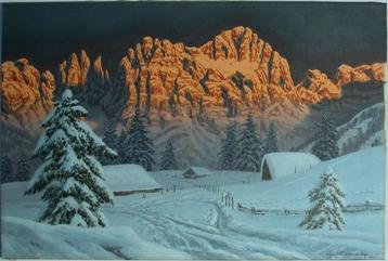 Filip Papst (1915-?) - Dolomiten, Blick auf