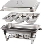 Alora Chafing Dish Chrome 3 Bakken - Voedsel Warmhouden -, Maison & Meubles, Cuisine | Casseroles & Poêles