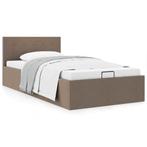 vidaXL Bedframe met hydraulische opslag stof taupe 90x200 cm, Huis en Inrichting, Slaapkamer | Bedden, Verzenden, Nieuw