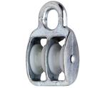 Katrol nylon wiel duplex 12x50 mm verzinkt, Doe-het-zelf en Bouw, Nieuw, Overige materialen, Klink of Kruk