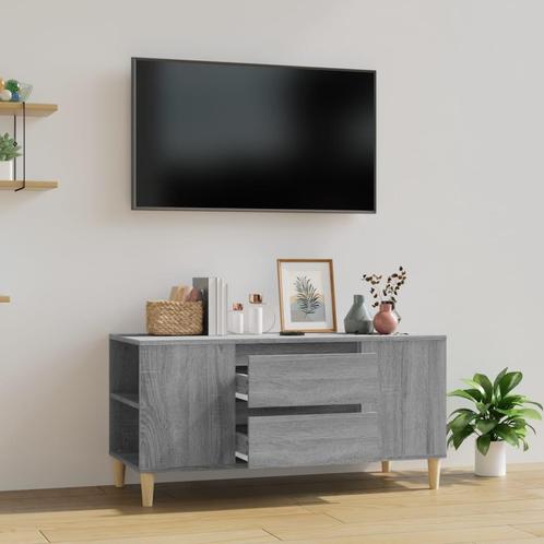 vidaXL Meuble TV Sonoma gris 102x44,5x50 cm Bois, Huis en Inrichting, Kasten |Televisiemeubels, Verzenden