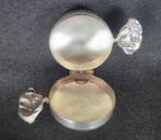 Portuguese Sterling Silver Hinged Pill Box Novelty -, Antiek en Kunst