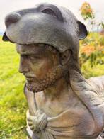 Buste, Large massive bronze bust of Heracles (Hercules) on