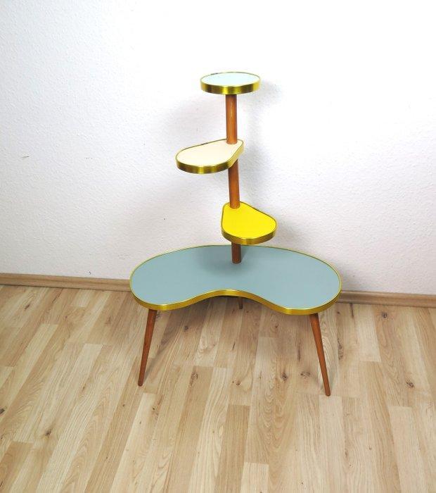 Plantentafel - Hout, Metaal - Bijzettafel, bloementafel, Antiek en Kunst, Kunst | Designobjecten