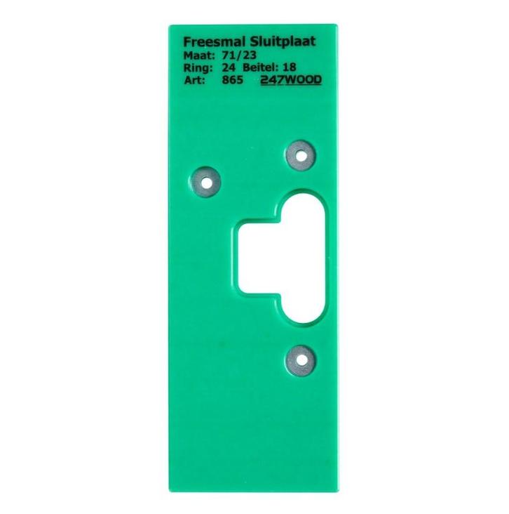 247WOOD Freesmal sluitplaat 71x23, Doe-het-zelf en Bouw, Hang- en Sluitwerk, Klink of Kruk, Nieuw, Overige materialen
