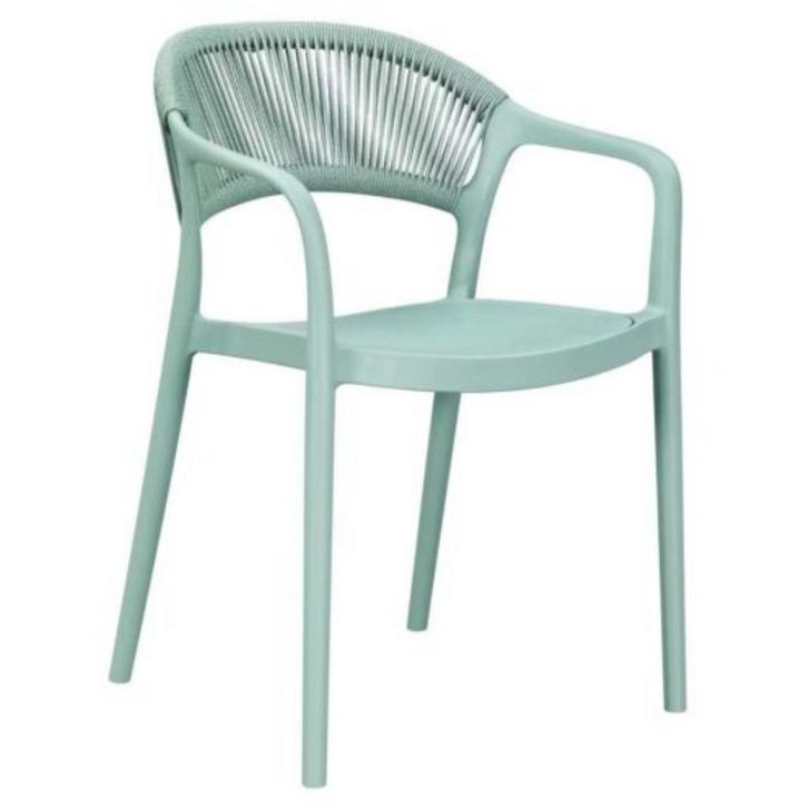 Stoel | PVC Rotan/Kunststof | Groen | In-/Outdoor |, Zakelijke goederen, Horeca | Keukenapparatuur, Nieuw in verpakking, Verzenden