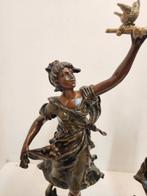 Auguste Moreau (1834-1917) - Statue, PRINTEMPS & HIRONDELLES, Antiek en Kunst