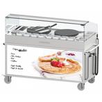 Crêpe-Trolley | RVS | 2 Bakplaten (Ø400mm) | 5.4kW |Casselin, Verzenden