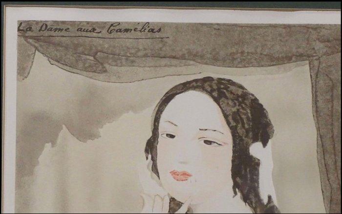 Marie Laurencin (1883-1956) - La Dame aux Camélias, Antiquités & Art, Antiquités | Autres Antiquités