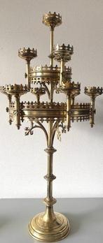 In de stijl van A.W.N.Plugin - Kandelaber - Koper, Messing,