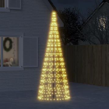 vidaXL LED Kerstboom op vlaggenmast 550 LEDs 300 cm warm beschikbaar voor biedingen