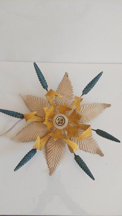 Lamp - Metaal - Palmblad/korenaar hanglam, Antiek en Kunst, Curiosa en Brocante