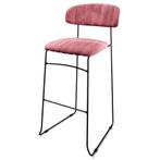 Barkruk Mundo | Brandvertragend | Roze | Velours |, Verzenden