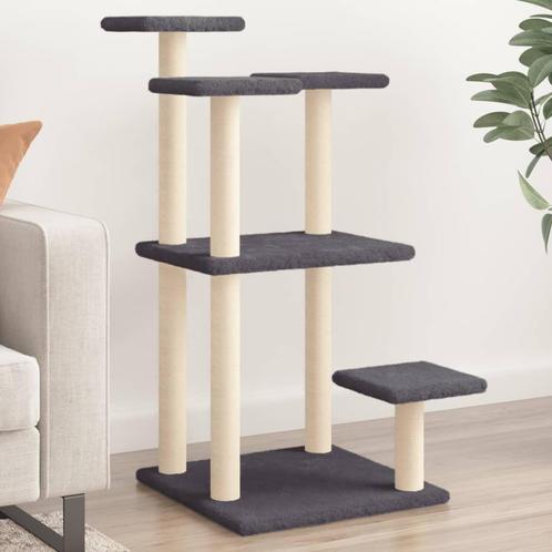 vidaXL Krabpalen met platforms 98,5 cm donkergrijs, Dieren en Toebehoren, Katten-accessoires, Nieuw, Verzenden