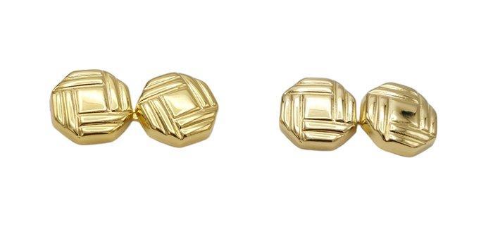 Manchetknopen - 18 karaat Geel goud, Handtassen en Accessoires, Antieke sieraden