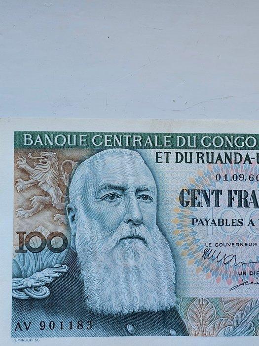 Belgisch-Congo. - 100 Francs 1960 - Pick 33c (Zonder, Timbres & Monnaies, Billets de banque | Europe | Billets non-euro