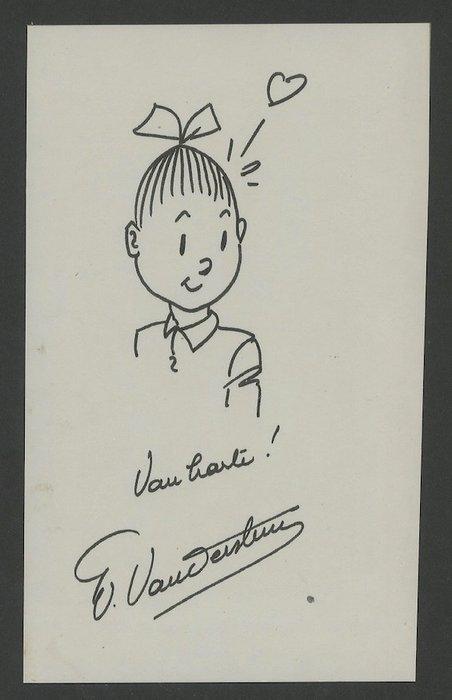 Willy Vandersteen - Opdrachttekening Wiske - 1 originele, Boeken, Stripverhalen