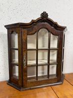 Vitrine - Vintage Houten Vitrinekast met Glazen Deurtjes -