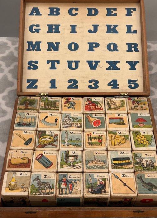 Unknown - Speelgoed Vintage Alphabet Blocks – “Cubes, Antiek en Kunst, Antiek | Speelgoed