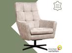 Leren draaifauteuil Central, Huis en Inrichting, Fauteuils, Nieuw, Ophalen of Verzenden, 75 tot 100 cm, Industrieel, Modern