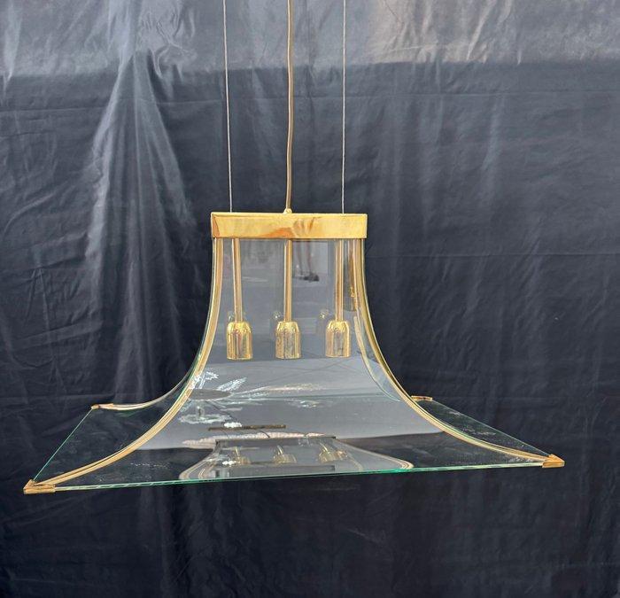 Kroonluchter - Pagoda - Glas - 3 lichten, Antiek en Kunst, Antiek | Verlichting