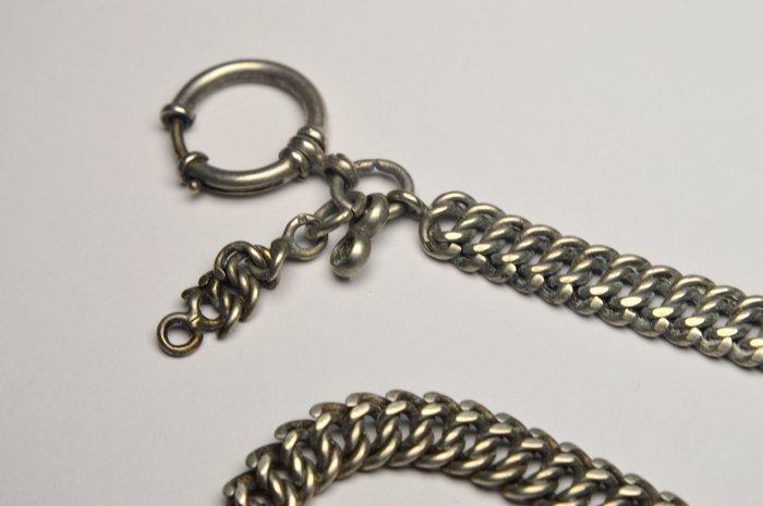 800 Zilver - Ketting - Horlogeketting, Handtassen en Accessoires, Horloges | Heren