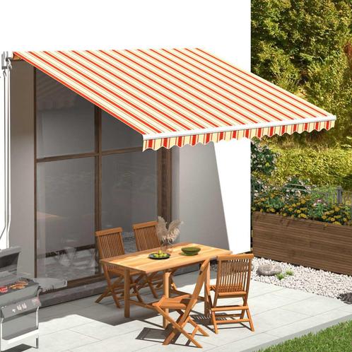 vidaXL Tissu de remplacement pour auvent Jaune et orange, Jardin & Terrasse, Parasols, Neuf, Envoi