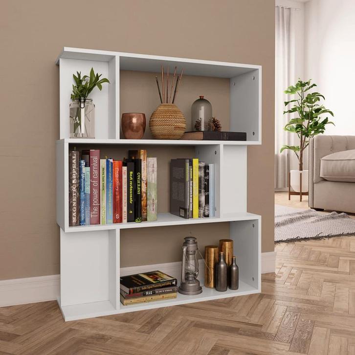vidaXL Boekenkast/kamerscherm 80x24x96 cm bewerkt hout wit, Huis en Inrichting, Kasten | Boekenkasten, Nieuw, Verzenden