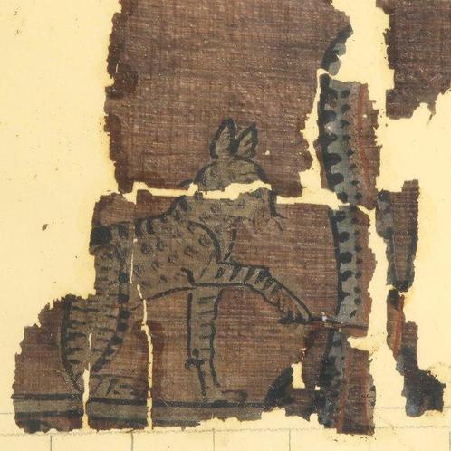 Égypte ancienne Papyrus Fragments avec Amon-Rê en tant que, Antiek en Kunst, Antiek | Overige Antiek