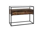 Veiling - Sidetable met lades hout - glas - Industieel desig, Huis en Inrichting, Tafels | Sidetables, Nieuw