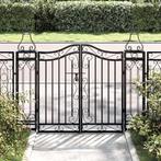 vidaXL Poort 121x8x100 cm smeedijzer zwart, Tuin en Terras, Tuinpoorten, Verzenden, Nieuw