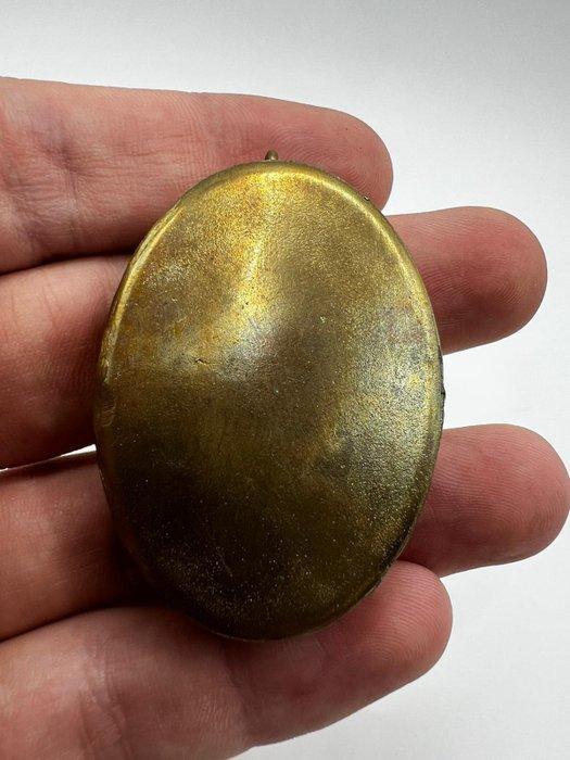 Reliekhouder - Brons, Gouden cartiglio - 20e eeuw - Uit Velo, Antiek en Kunst, Kunst | Niet-Westerse kunst
