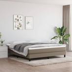 vidaXL Pocketveringmatras 160x200x20 cm stof taupe, Verzenden, Nieuw