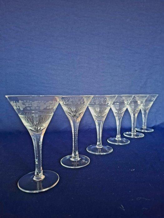 Val Saint Lambert - Wijnglas (6) - Kristal, Antiek en Kunst, Antiek | Meubels | Tafels