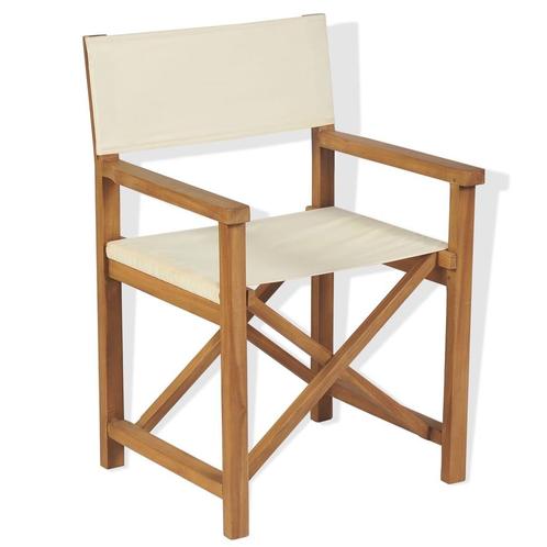 vidaXL Chaise pliable de metteur en scène bois de teck, Tuin en Terras, Tuinsets en Loungesets, Verzenden