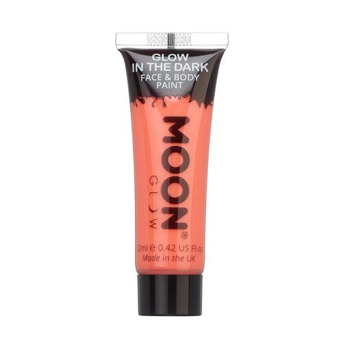 Moon Glow Glow in the Dark Face Paint Red 12ml, Hobby en Vrije tijd, Feestartikelen, Nieuw, Verzenden
