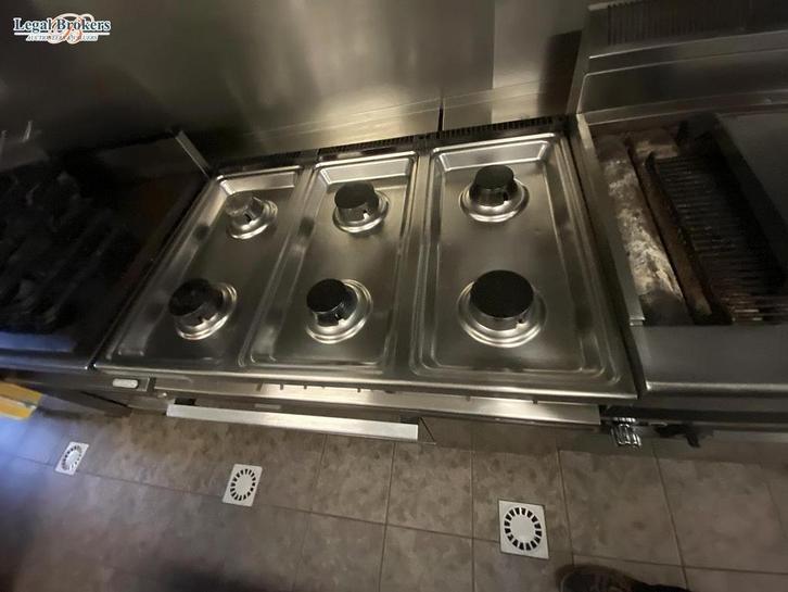RVS 6-pits gasfornuis, Zakelijke goederen, Horeca | Keukenapparatuur, Overige typen, Ophalen of Verzenden